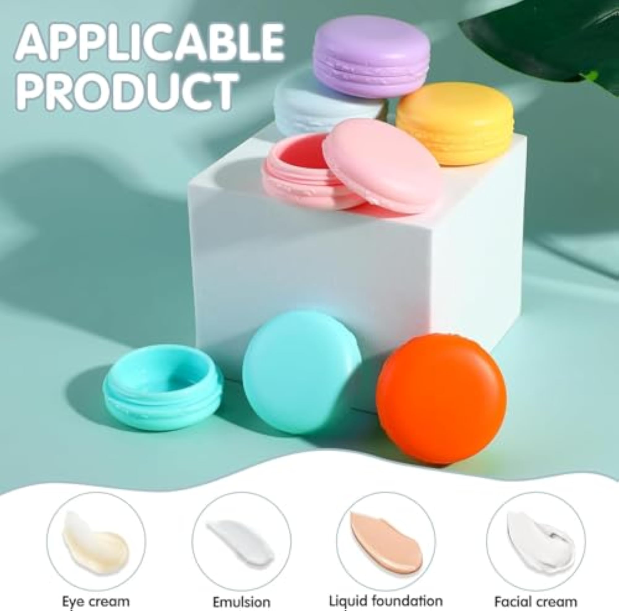 12pcs 10gram Pink Macrons Cosmetic Container for Creams